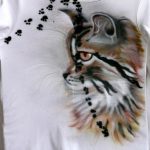 Airbrush T-Shirt Katze